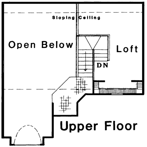 Traditional Floor Plan - Upper Floor Plan #310-102