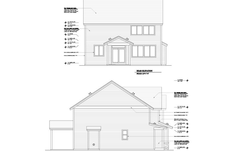 House Design - Exterior - Other Elevation 1 for Craftsman House Plan #53-707 - 5 bed, 2.5 bath