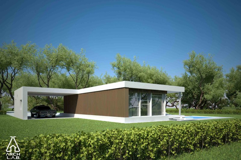 House Blueprint - Exterior - Other Elevation 9 for Modern House Plan #552-2 - 3 bed, 2 bath