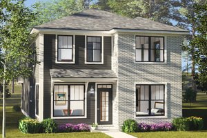House Blueprint - Exterior - Front Elevation for Modern House Plan #513-2502 - 5 bed, 3 bath
