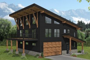 Contemporary Exterior - Front Elevation Plan #932-1118