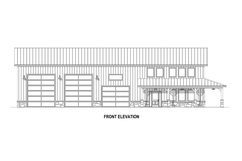 Home Plan - Exterior - Front Elevation 6 for Barndominium House Plan #1084-8 - 3 bed, 2.5 bath
