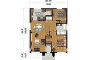 Prairie Style House Plan - 2 Beds 1 Baths 1080 Sq/Ft Plan #25-4940 
