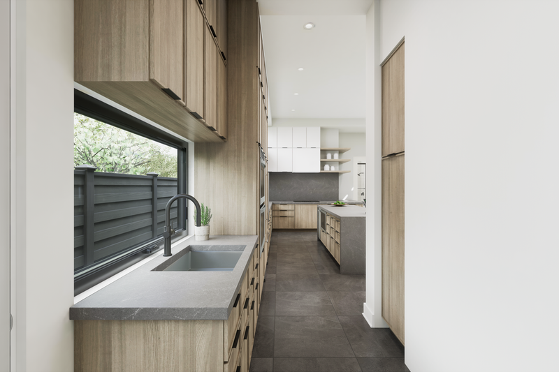 House Blueprint - Interior - Kitchen 1 for Modern House Plan #1087-2 - 3 bed, 2.5 bath