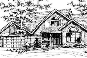 Country Exterior - Front Elevation Plan #320-426