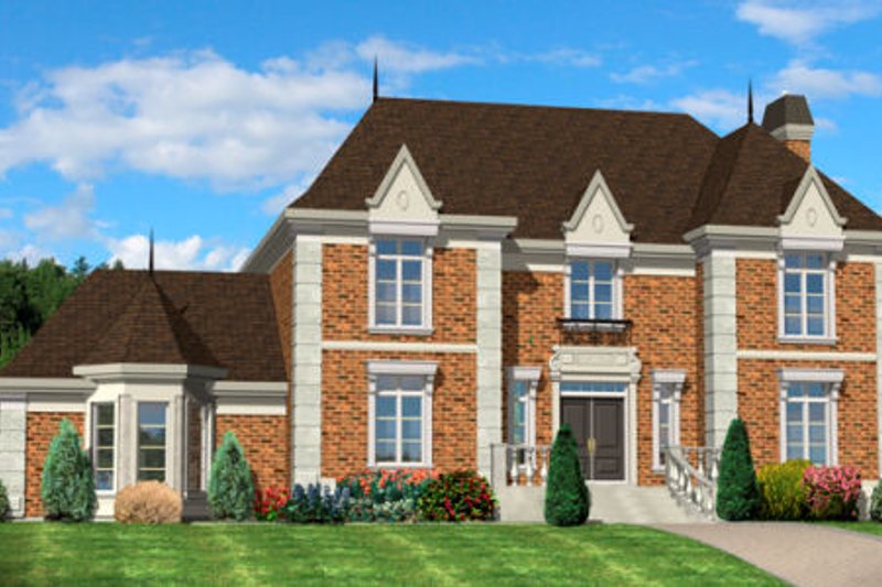 European Style House Plan - 4 Beds 2.5 Baths 3312 Sq/Ft Plan #138-241