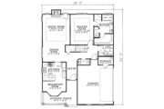 Southern Style House Plan - 3 Beds 2.5 Baths 1897 Sq/Ft Plan #17-257 