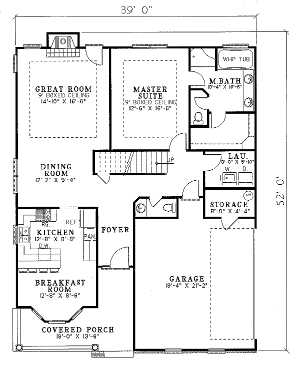 Home Plan - Southern Floor Plan - Main Floor Plan #17-257