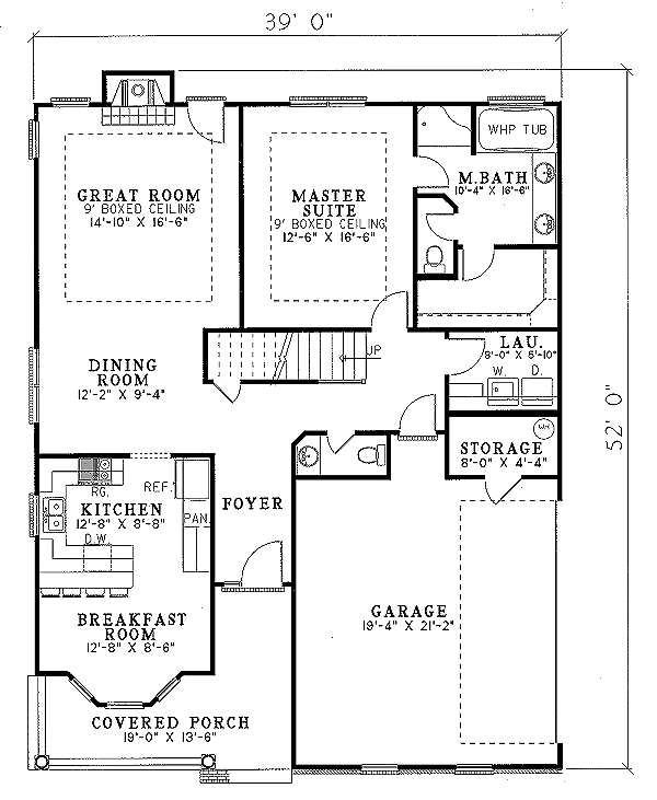 Dream House Plan - Southern Floor Plan - Main Floor Plan #17-257