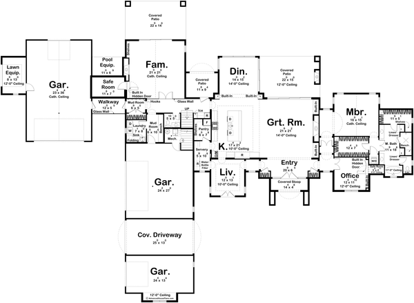 Dream House Plan - Modern Floor Plan - Main Floor Plan #455-500