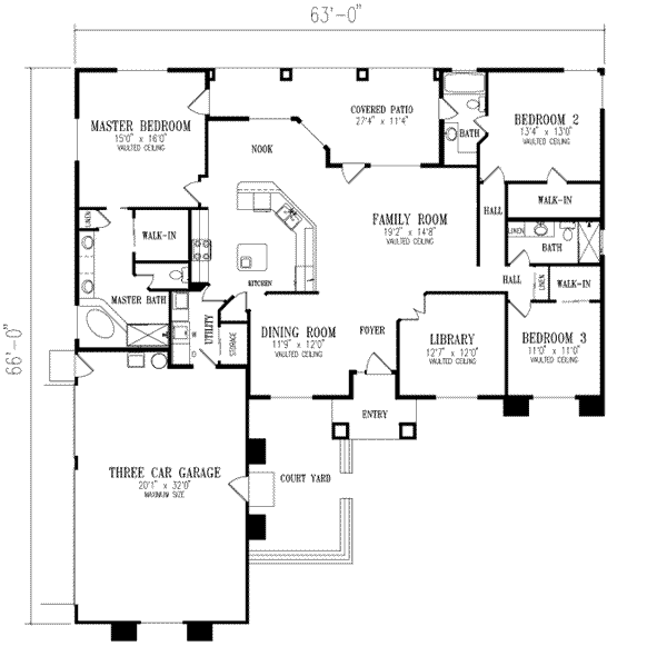 Dream House Plan - Traditional Floor Plan - Main Floor Plan #1-479