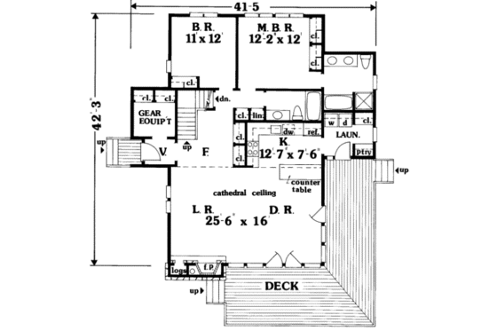 Floor Plan - Main Floor for Modern House Plan #314-166 - 3 bed, 3 bath