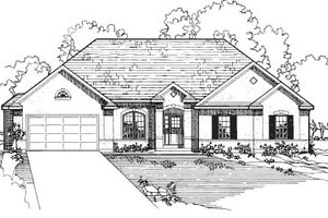 European Exterior - Front Elevation Plan #31-114