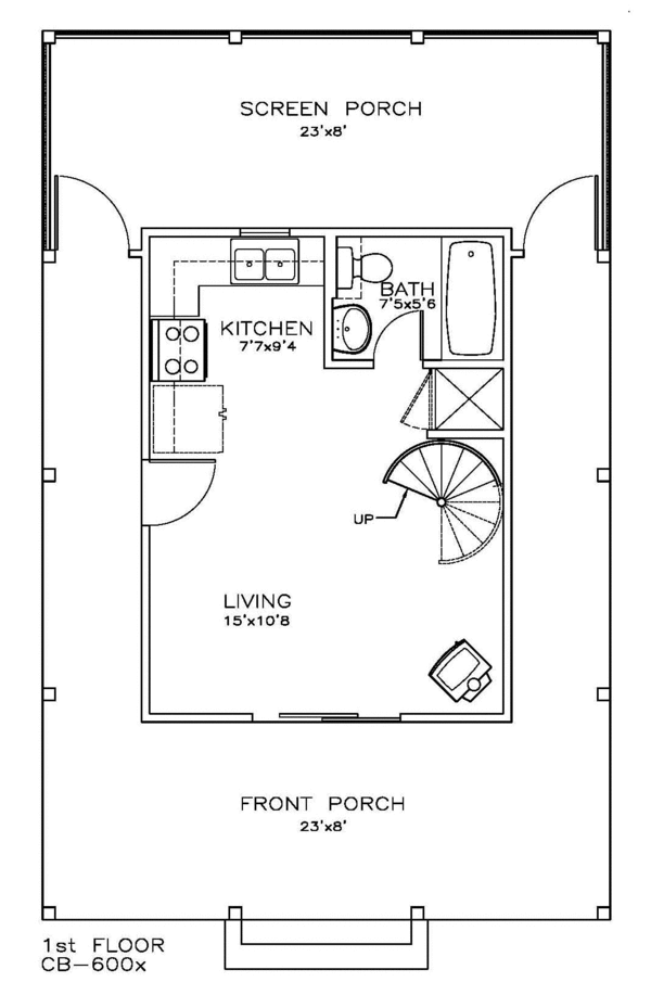 Cottage Floor Plan - Main Floor Plan #8-210