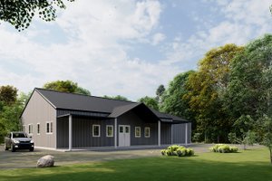 Barndominium Exterior - Front Elevation Plan #1107-5