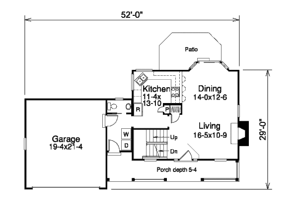 Traditional Floor Plan - Main Floor Plan #57-328
