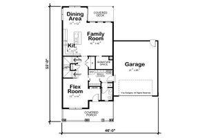 Floor Plan - Main Floor for Traditional House Plan #20-2263 - 3 bed, 2.5 bath