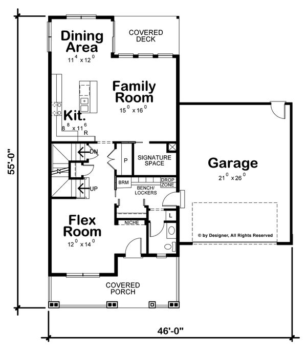 House Plan Design - Traditional Floor Plan - Main Floor Plan #20-2263
