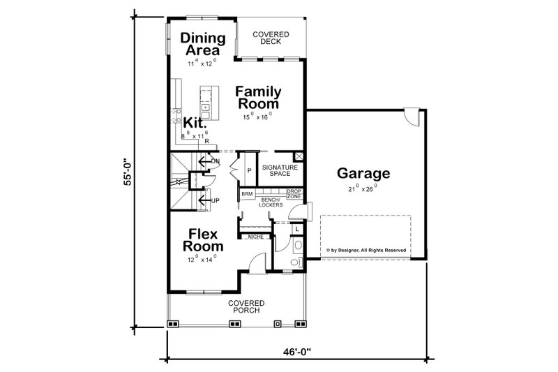 Home Plan - Floor Plan - Main Floor for Traditional House Plan #20-2263 - 3 bed, 2.5 bath