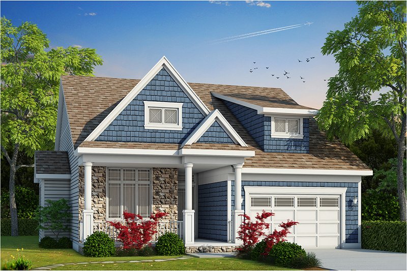 Dream House Plan - Craftsman Exterior - Front Elevation Plan #20-2200