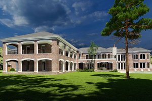 Exterior - Rear Elevation for Mediterranean House Plan #923-41 - 5 bed, 9 bath