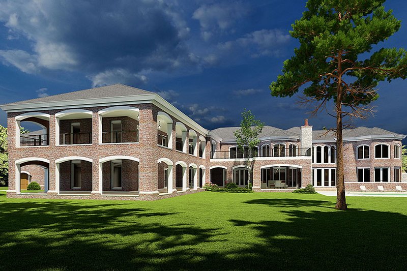 Dream House Plan - Exterior - Rear Elevation for Mediterranean House Plan #923-41 - 5 bed, 9 bath