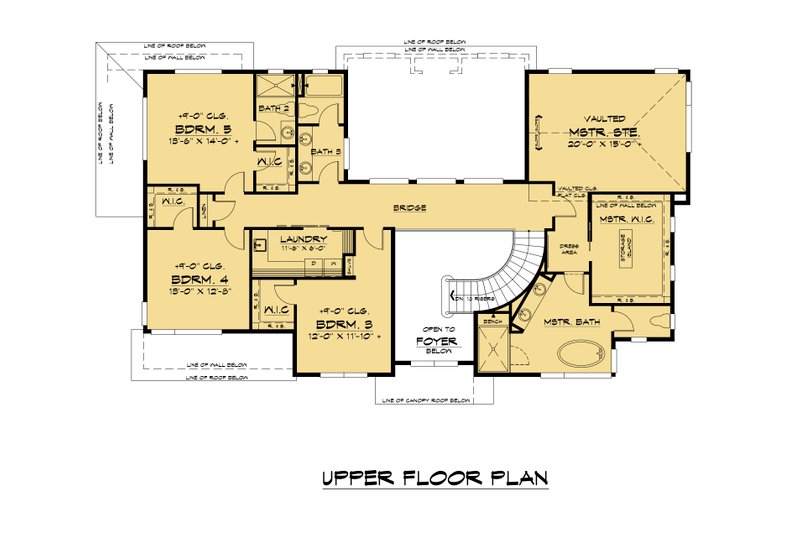Dream House Plan - Floor Plan - Upper Floor for Contemporary House Plan #1066-197 - 5 bed, 5 bath