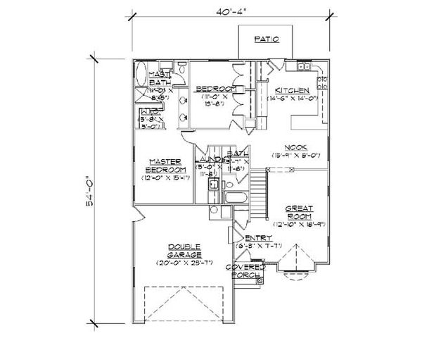 Ranch Floor Plan - Main Floor Plan #5-234