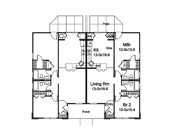 Prairie Floor Plan - Main Floor Plan #57-597