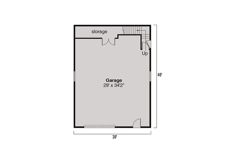 House Design - Floor Plan - Main Floor for Traditional House Plan #124-661, 0 bath