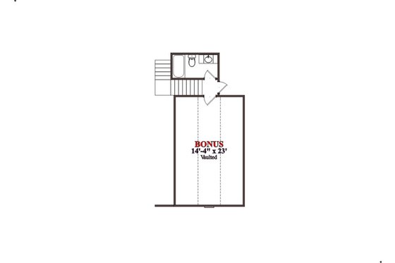 Floor Plan - Upper Floor for European House Plan #63-298 - 3 bed, 3.5 bath