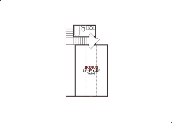 Floor Plan - Upper Floor for European House Plan #63-298 - 3 bed, 3.5 bath