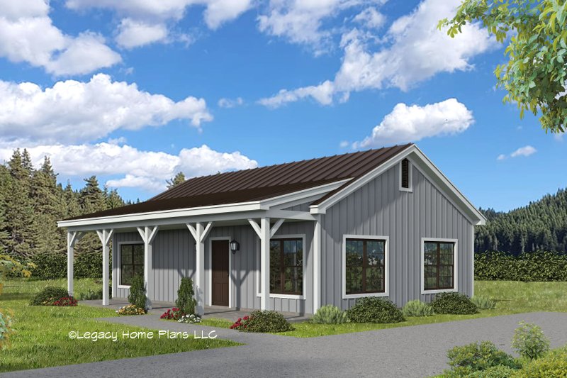 Architectural House Design - Ranch Exterior - Front Elevation Plan #932-747
