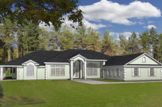 Exterior - Front Elevation for European House Plan #112-154 - 3 bed, 2.5 bath