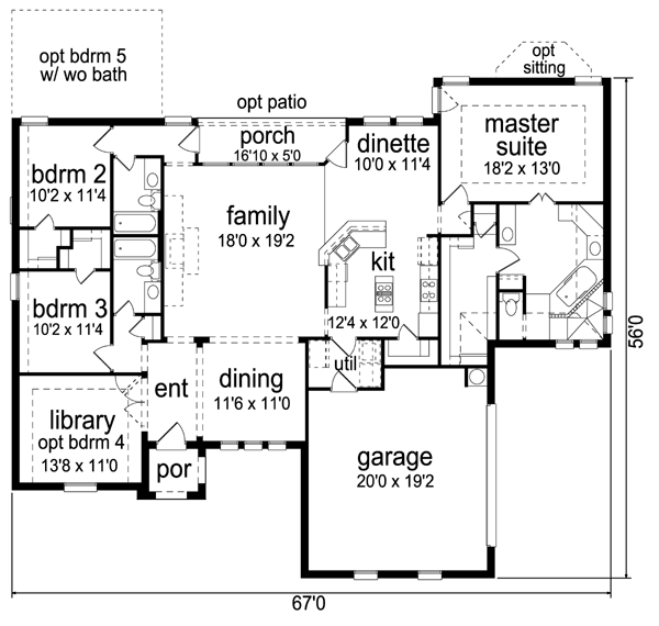Home Plan - European Floor Plan - Main Floor Plan #84-530