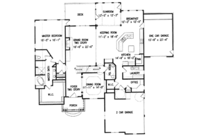 Floor Plan - Main Floor for Traditional House Plan #54-140 - 5 bed, 4.5 bath