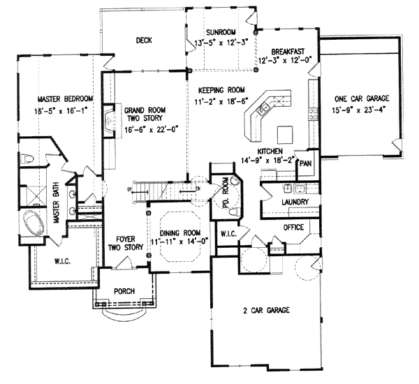 Traditional Floor Plan - Main Floor Plan #54-140