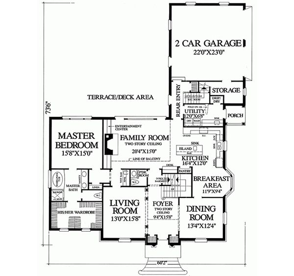 Dream House Plan - Colonial Floor Plan - Main Floor Plan #137-108