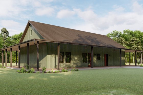 Exterior - Other Elevation 2 for Barndominium House Plan #1092-20 - 3 bed, 2 bath