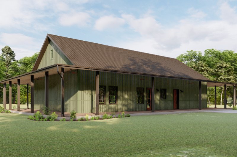 Architectural House Design - Exterior - Other Elevation 2 for Barndominium House Plan #1092-20 - 3 bed, 2 bath