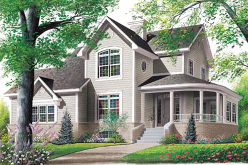Home Plan - Country Exterior - Front Elevation Plan #23-235