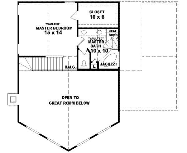 Contemporary Floor Plan - Upper Floor Plan #81-709