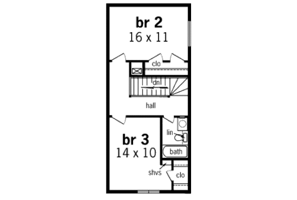 Architectural House Design - Victorian Floor Plan - Upper Floor Plan #45-328
