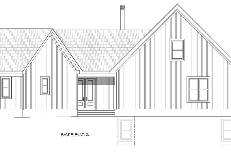 House Design - Exterior - Rear Elevation for Southern House Plan #932-825 - 4 bed, 3 bath