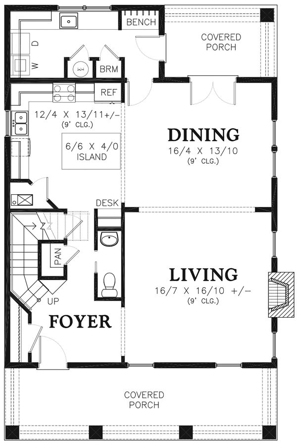 Traditional Floor Plan - Main Floor Plan #48-966