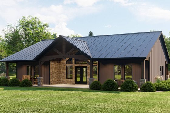 Exterior - Front Elevation 3 for Country House Plan #1064-268 - 2 bed, 2 bath