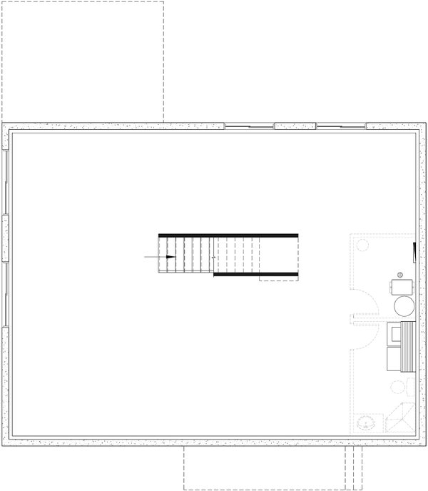 House Blueprint - Contemporary Floor Plan - Lower Floor Plan #23-2875