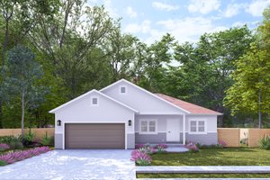 Dream House Plan - Ranch Exterior - Front Elevation Plan #1060-421
