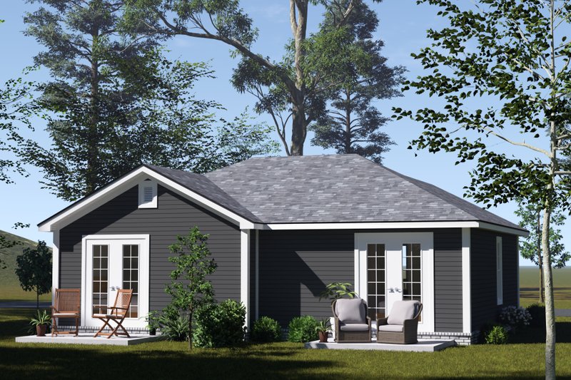 Architectural House Design - Exterior - Other Elevation 2 for Cottage House Plan #513-2405 - 2 bed, 2 bath
