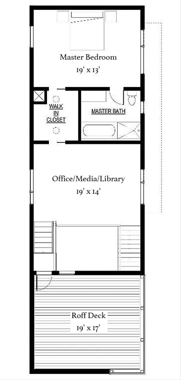 Modern Floor Plan - Upper Floor Plan #497-53